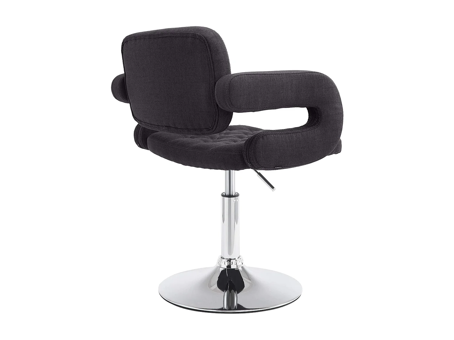 Draaibare fauteuil - Stof & antiek licht - zwart - Dublin