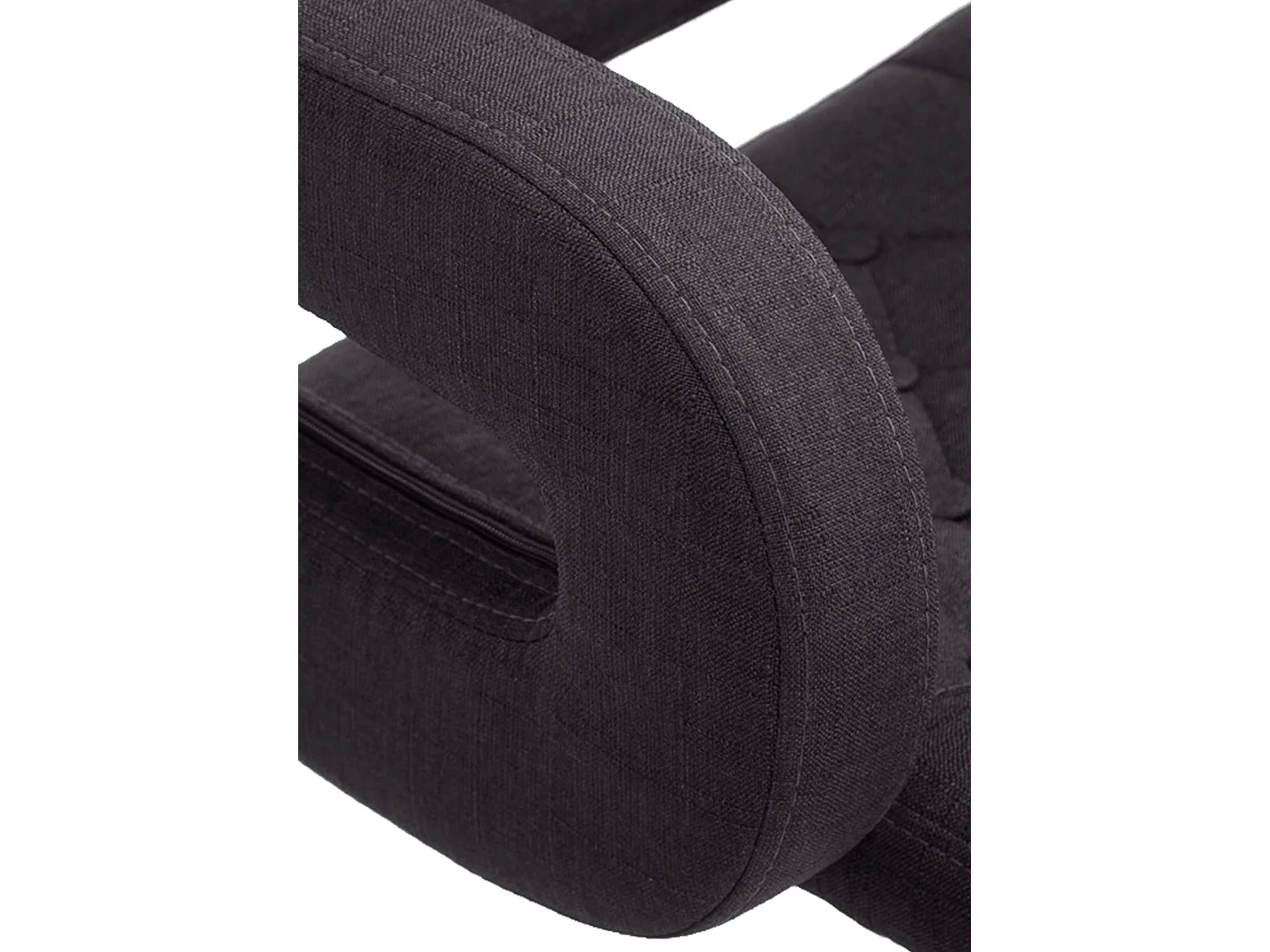 Fauteuil pivotant - Tissu & Antique clair - Noir - Dublin