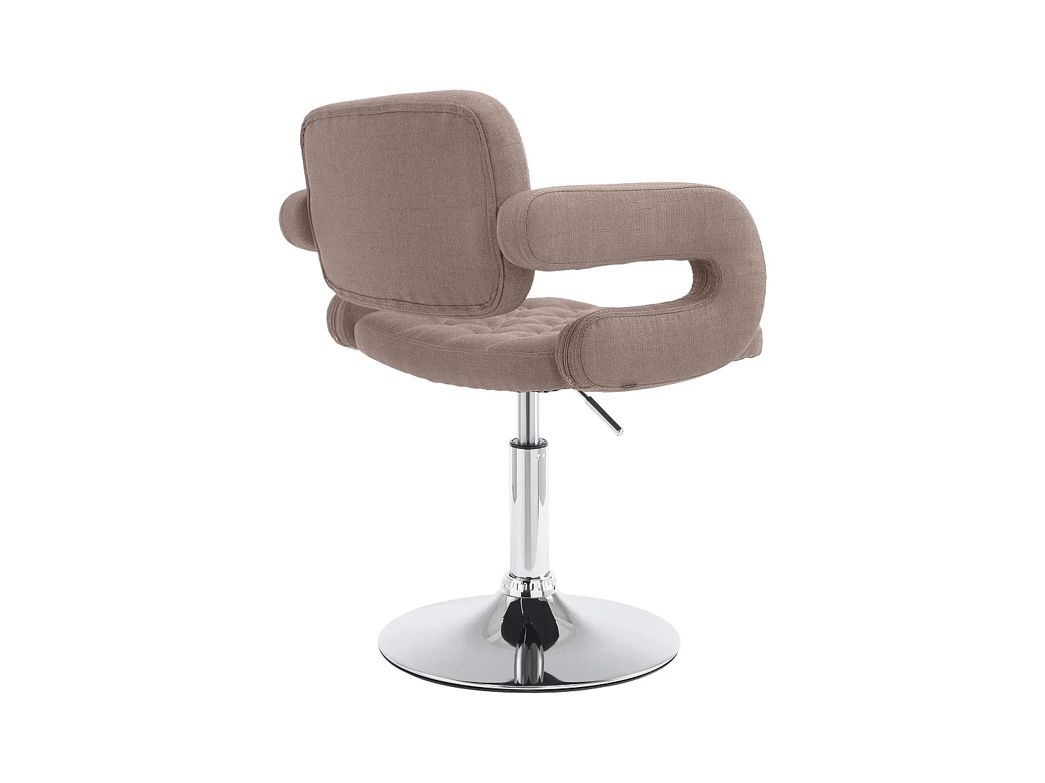 Fauteuil pivotant - Tissu & Métal chromé - Taupe - Dublin