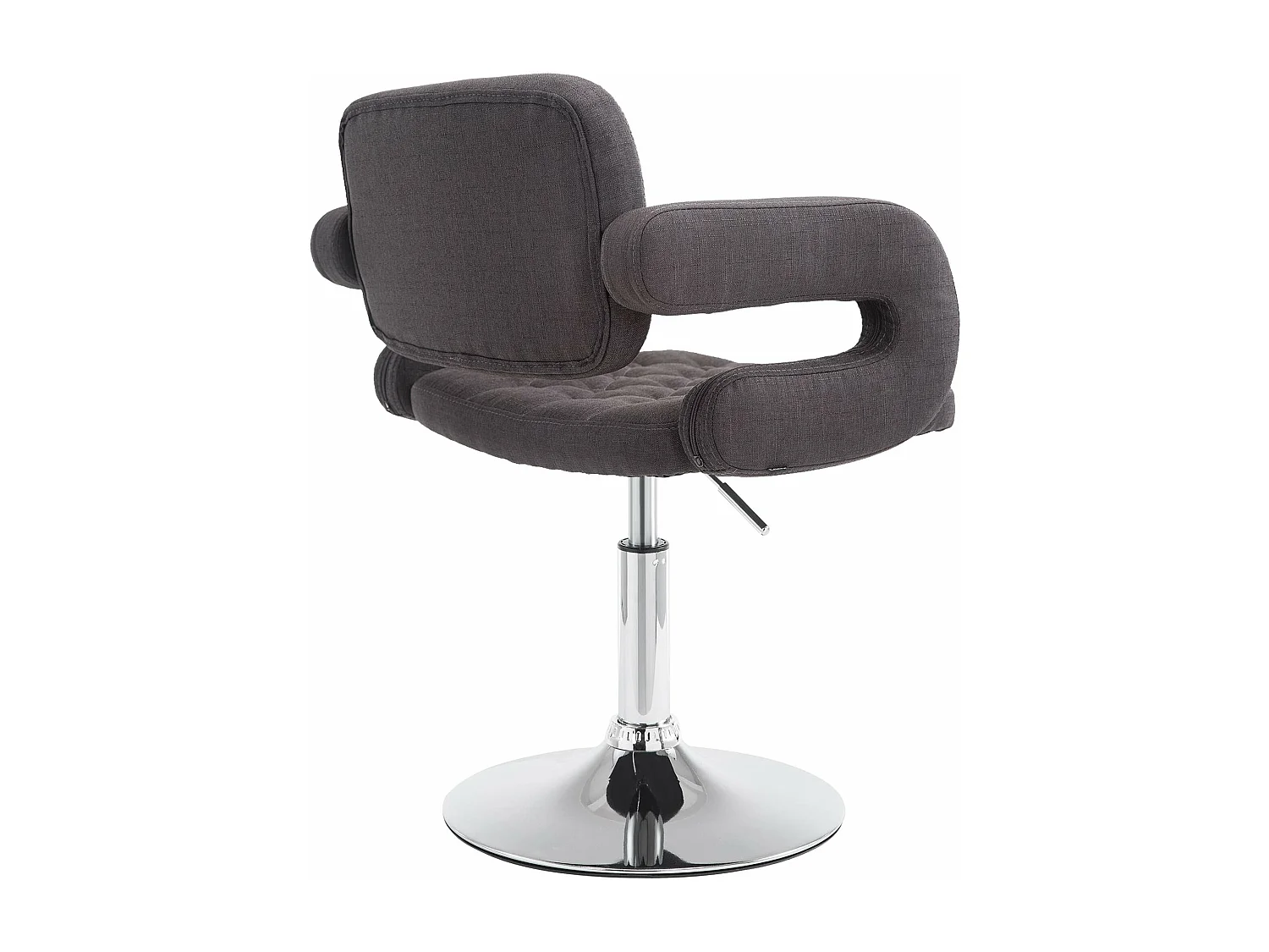 Fauteuil pivotant - Tissu & Antique clair - Gris foncé - Dublin