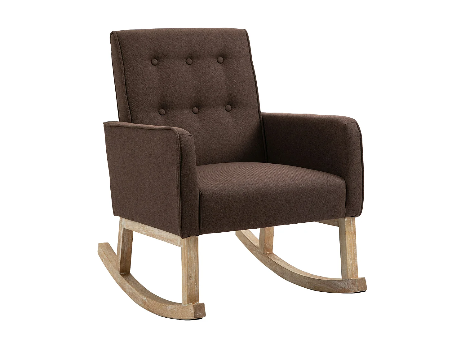 Fauteuil à bascule - Tissu - Marron - Dream