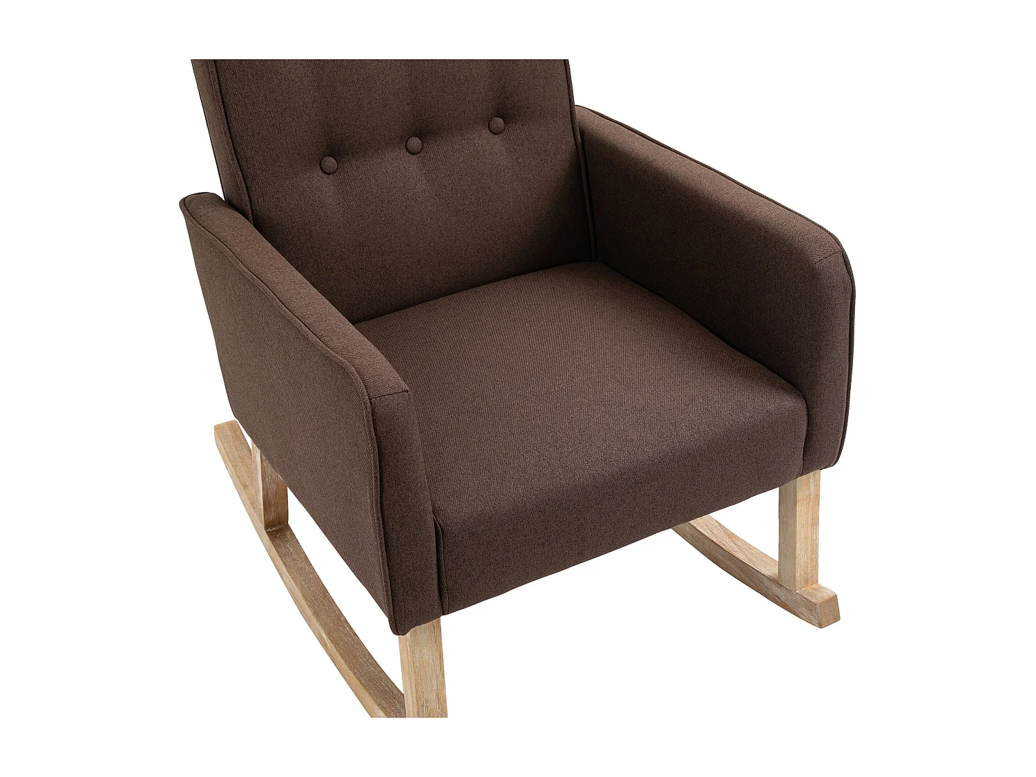 Fauteuil à bascule - Tissu - Marron - Dream