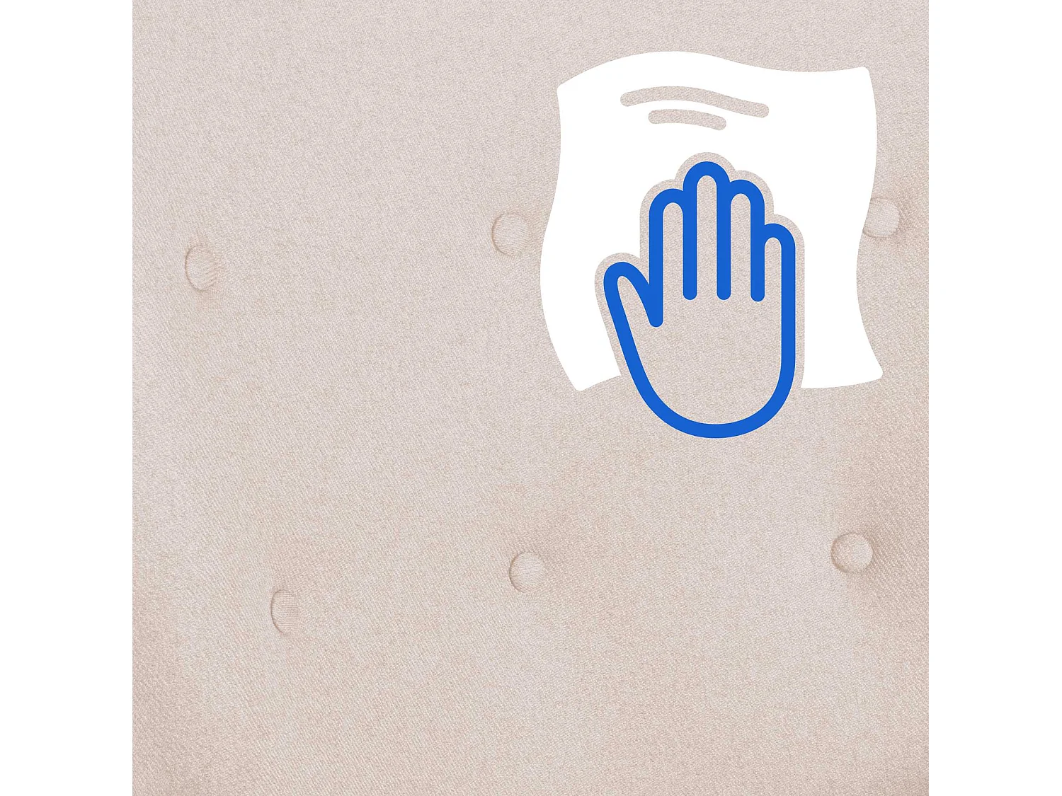 Schommelstoel - Stof & Metaal - creme - Sanka