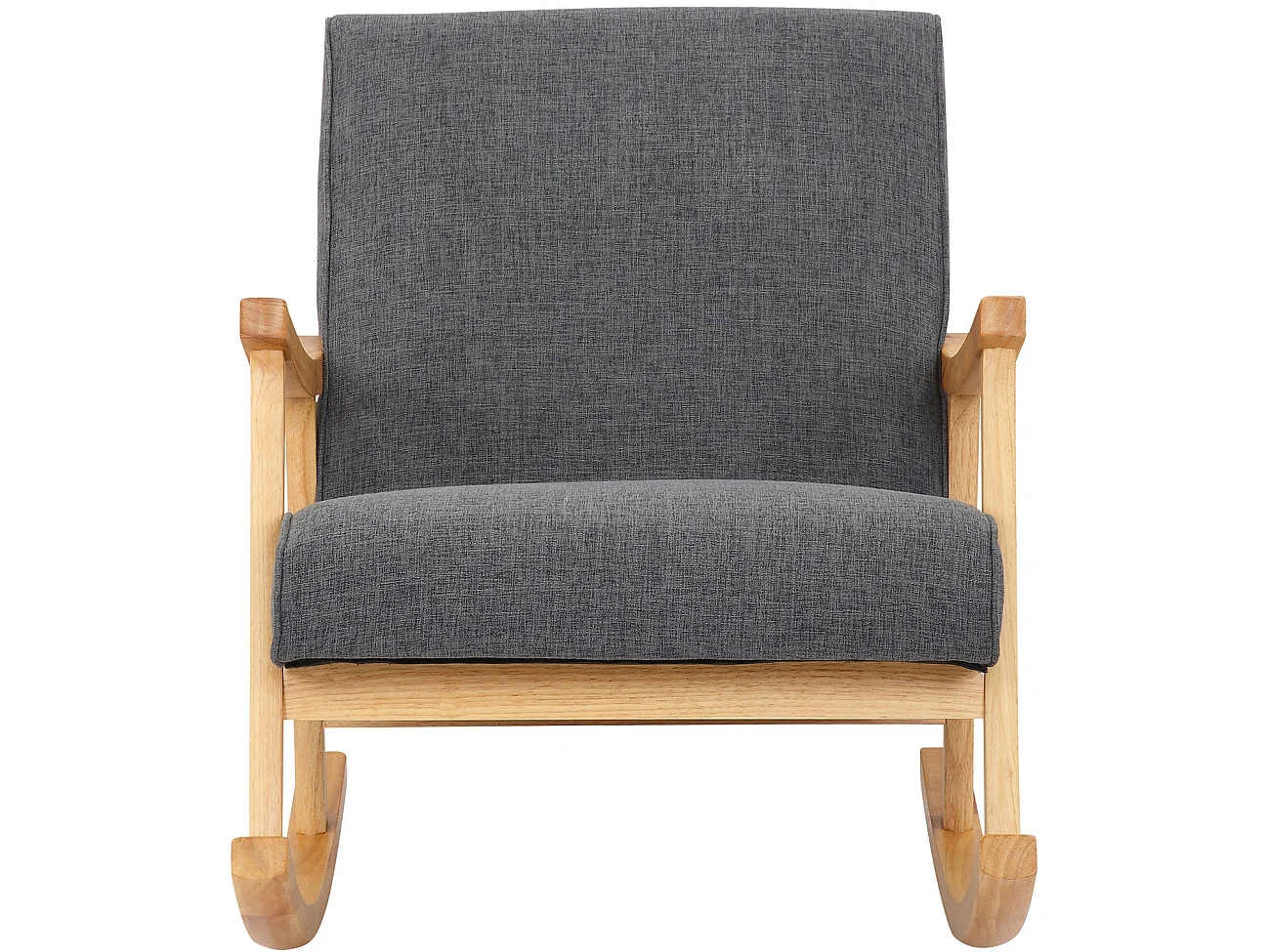 Chaise à bascule - Tissu & Bois - Gris clair - Morelia