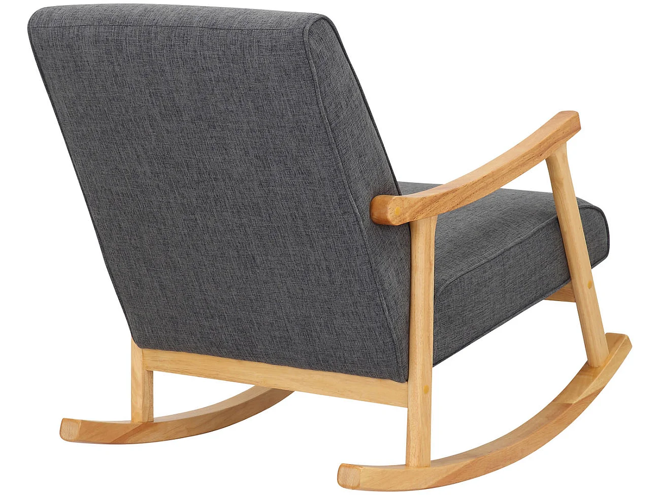 Chaise à bascule - Tissu & Bois - Gris clair - Morelia