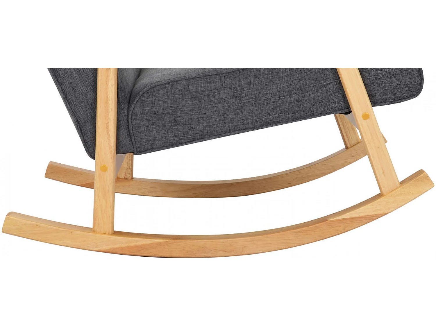 Chaise à bascule - Tissu & Bois - Gris clair - Morelia