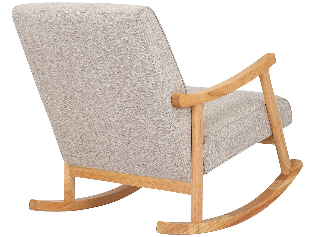 Chaise à bascule - Tissu & Bois - Crème - Morelia