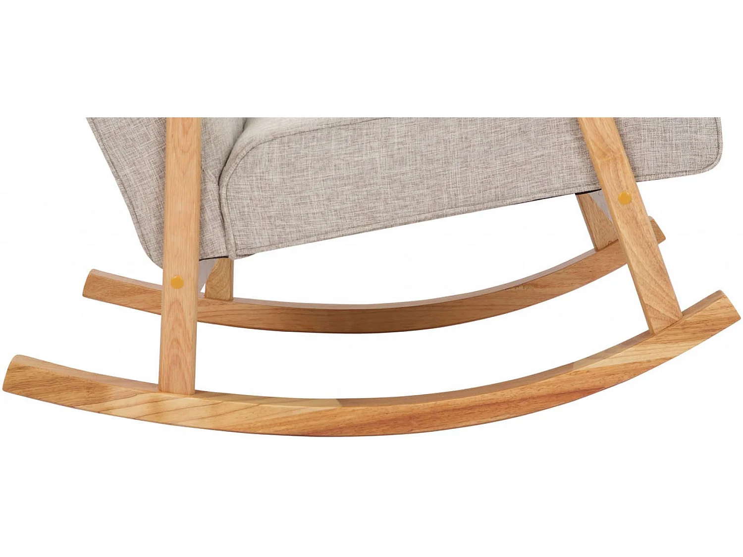 Chaise à bascule - Tissu & Bois - Crème - Morelia