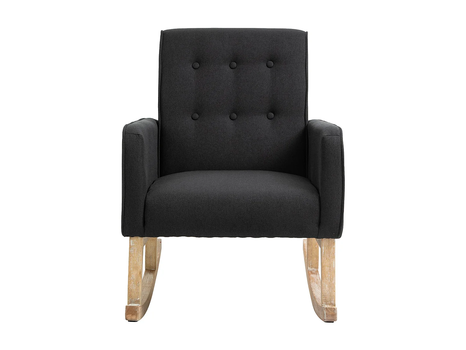 Fauteuil à bascule - Tissu - Noir - Dream