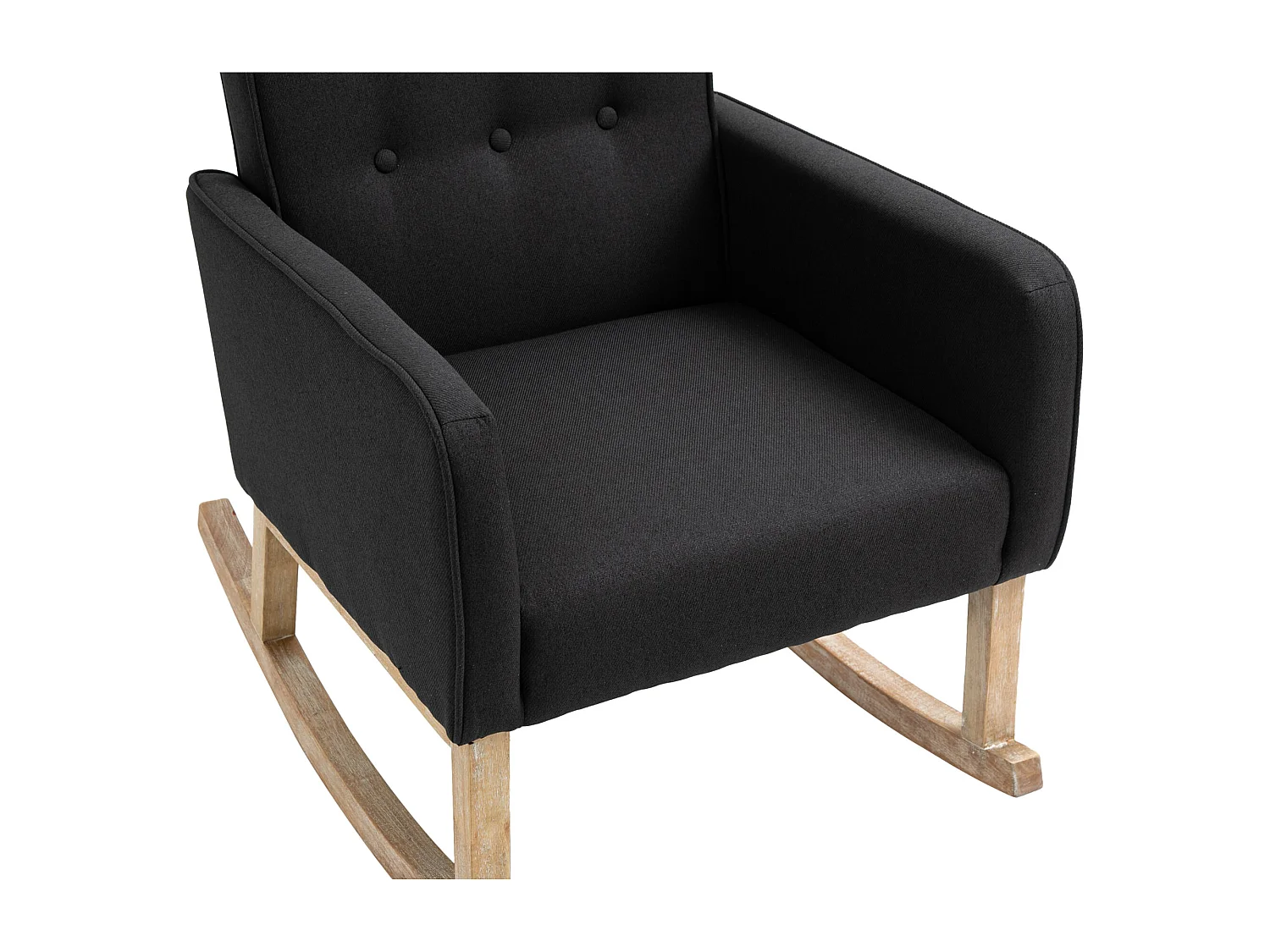 Fauteuil à bascule - Tissu - Noir - Dream