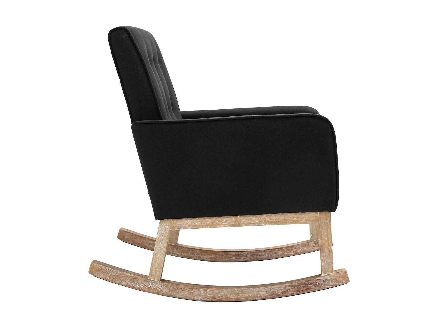 Fauteuil à bascule - Tissu - Noir - Dream