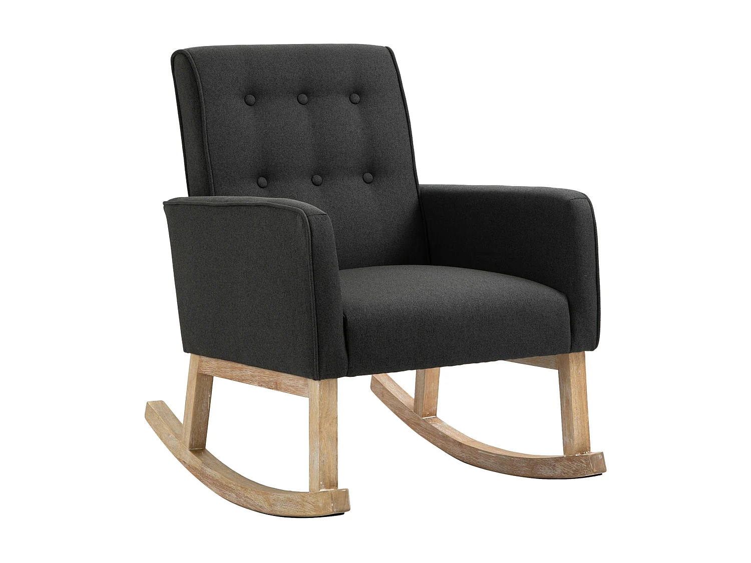 Fauteuil à bascule - Tissu - Gris foncé - Dream