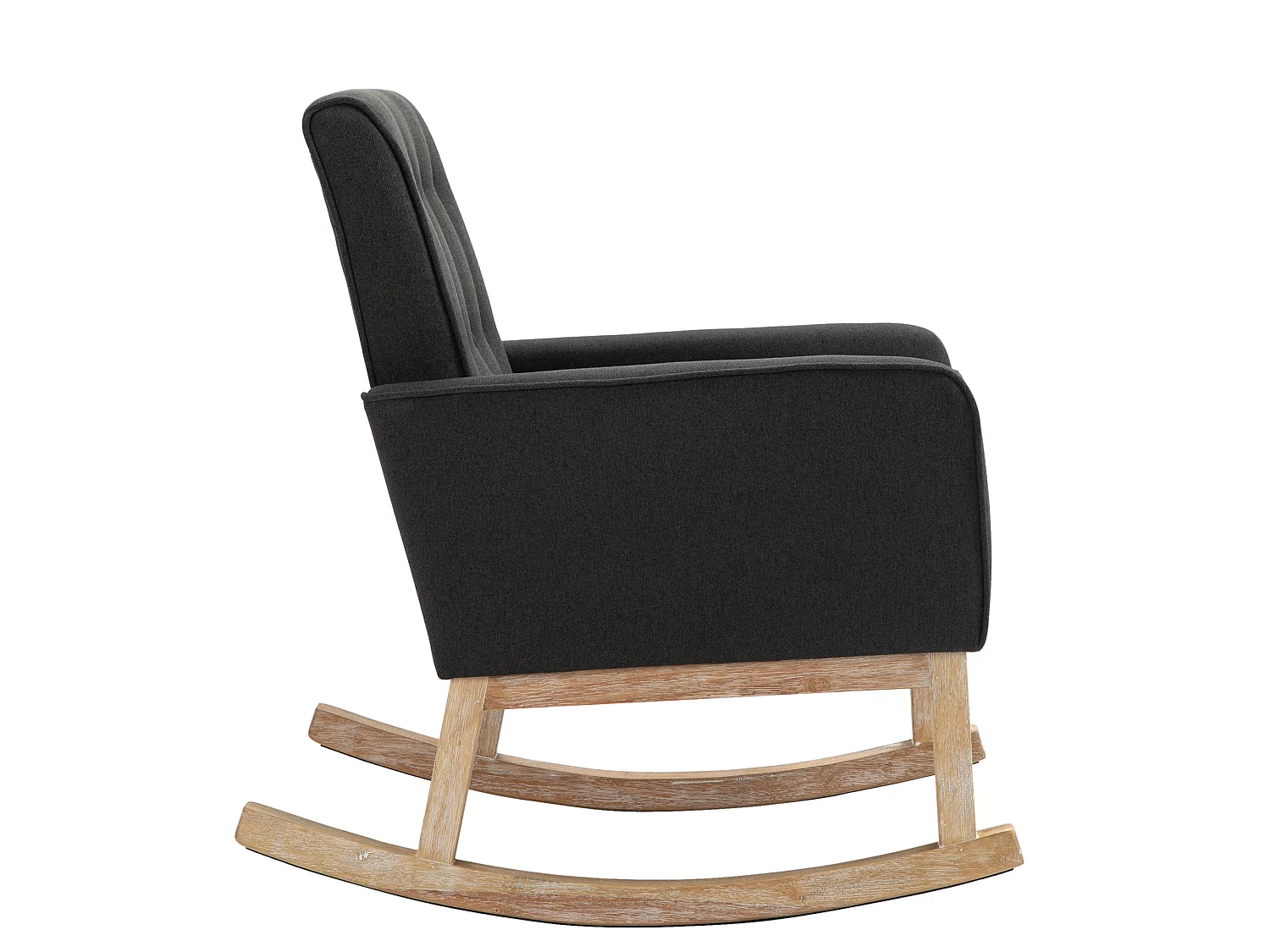 Fauteuil à bascule - Tissu - Gris foncé - Dream