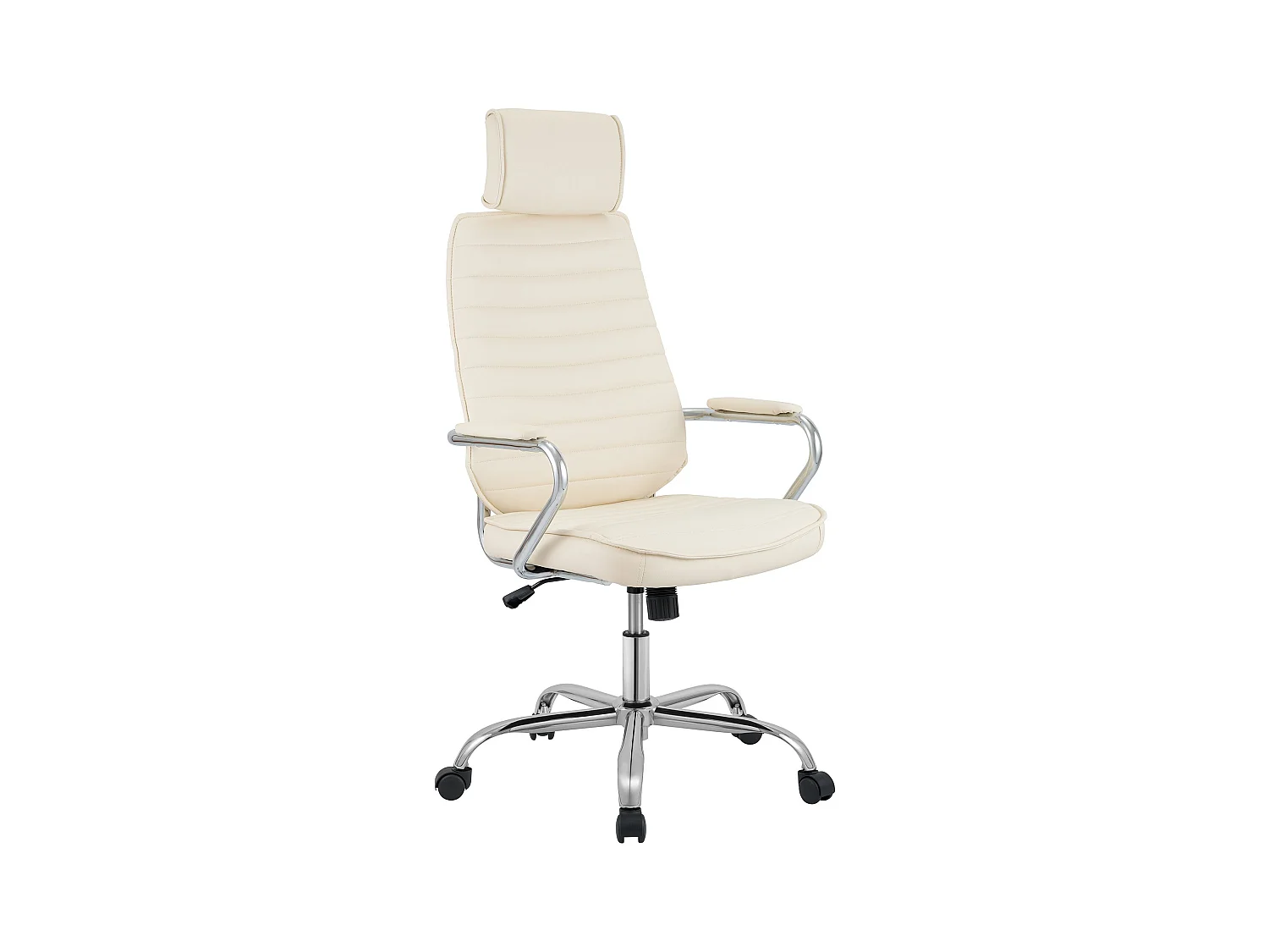 Chaise de bureau - Similicuir - Crème - Rako