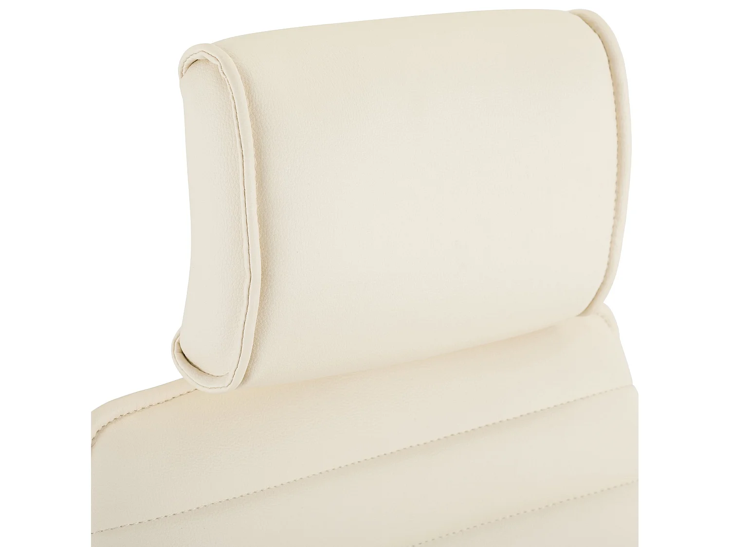 Cadeira de escritório Rako em imitação de pele creme