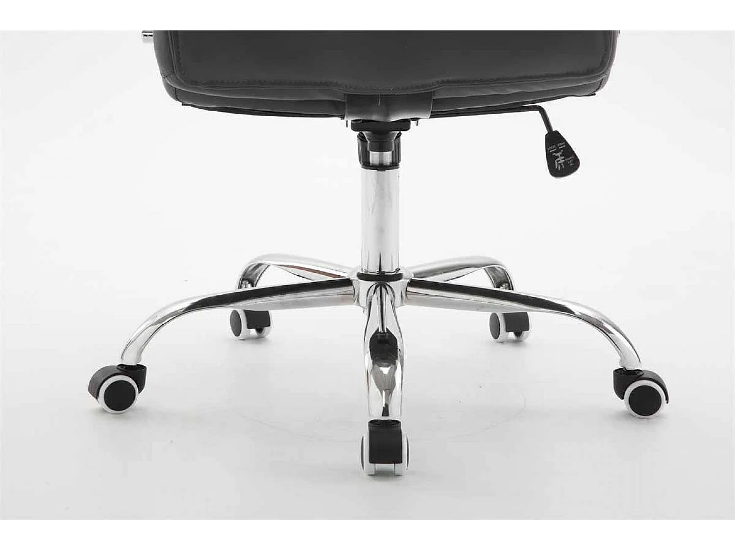 Chaise de bureau - Similicuir & Métal chromé - Gris - Mikos