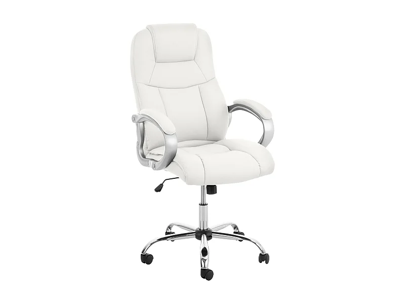 Chaise de bureau - Similicuir - Blanc - Apoll XL
