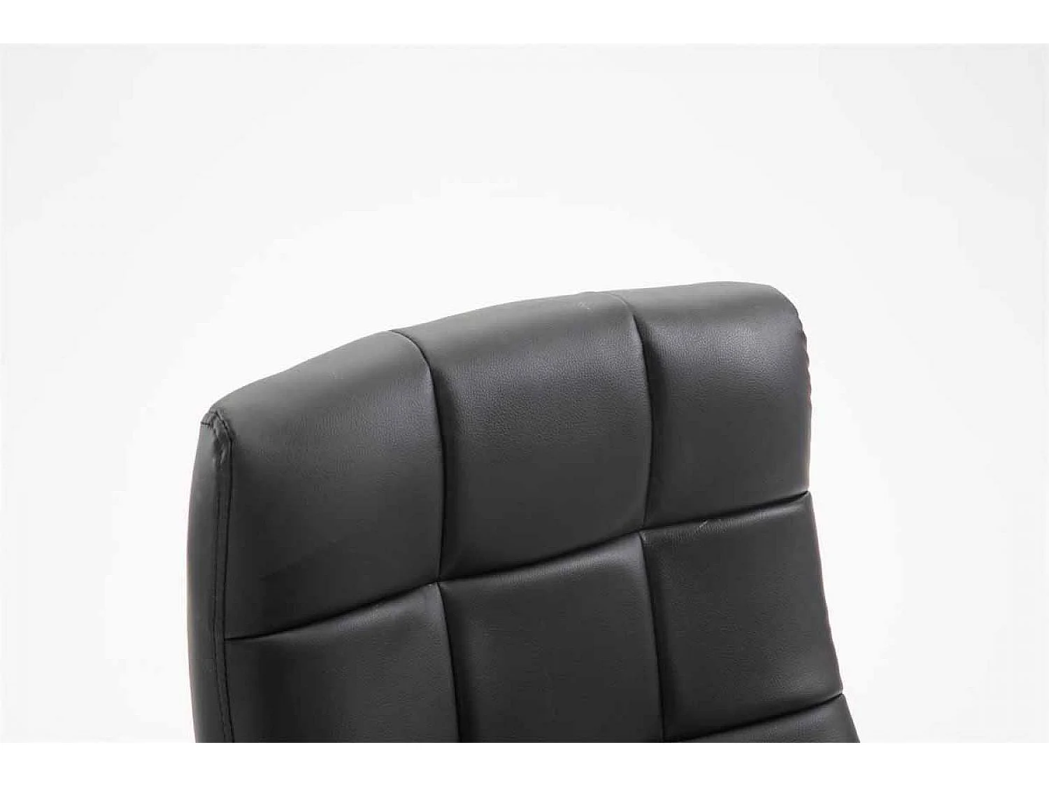 Chaise de bureau - Similicuir & Métal chromé - Noir - Mikos