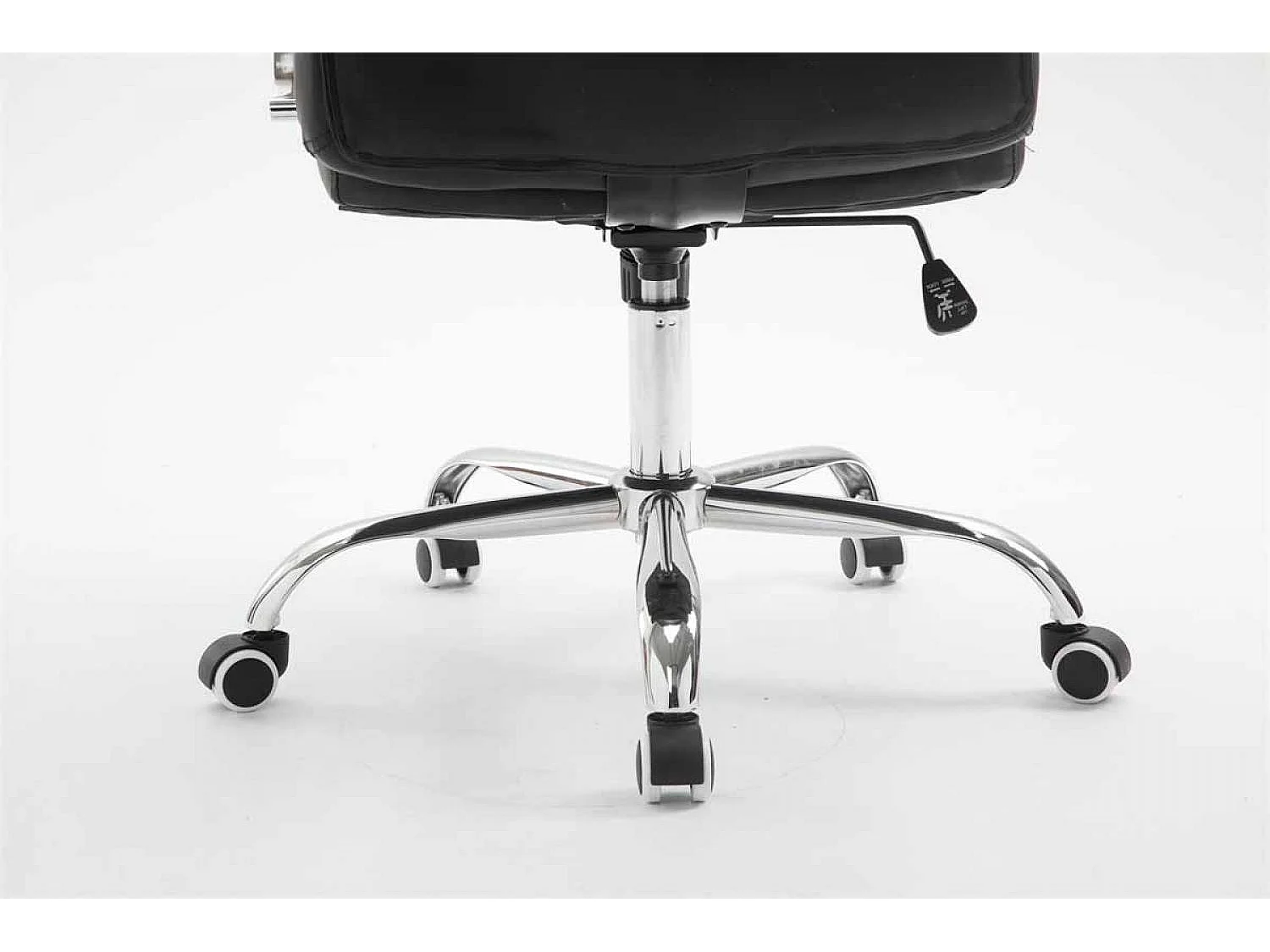 Chaise de bureau - Similicuir & Métal chromé - Noir - Mikos