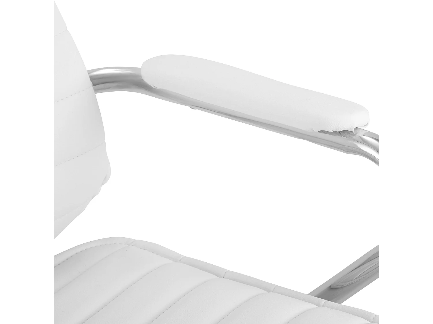 Chaise de bureau - Similicuir - Blanc - Rako