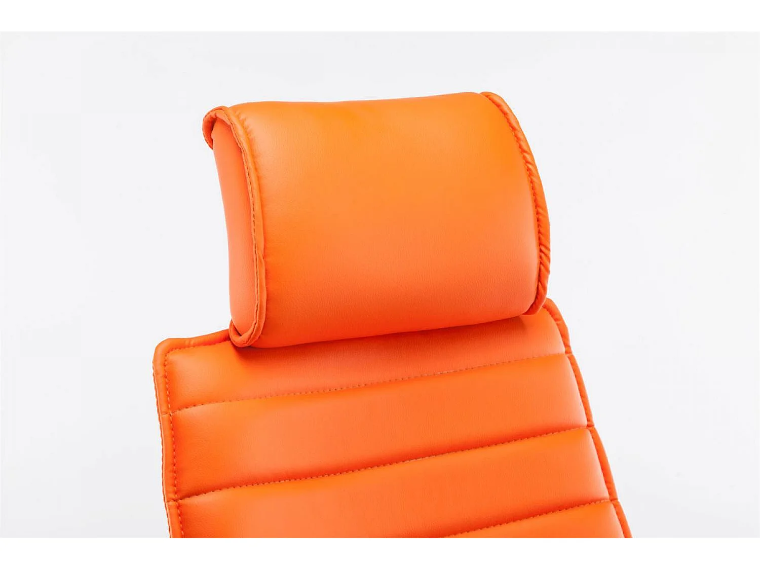 Chaise de bureau - Similicuir & Métal chromé - Orange - Rako