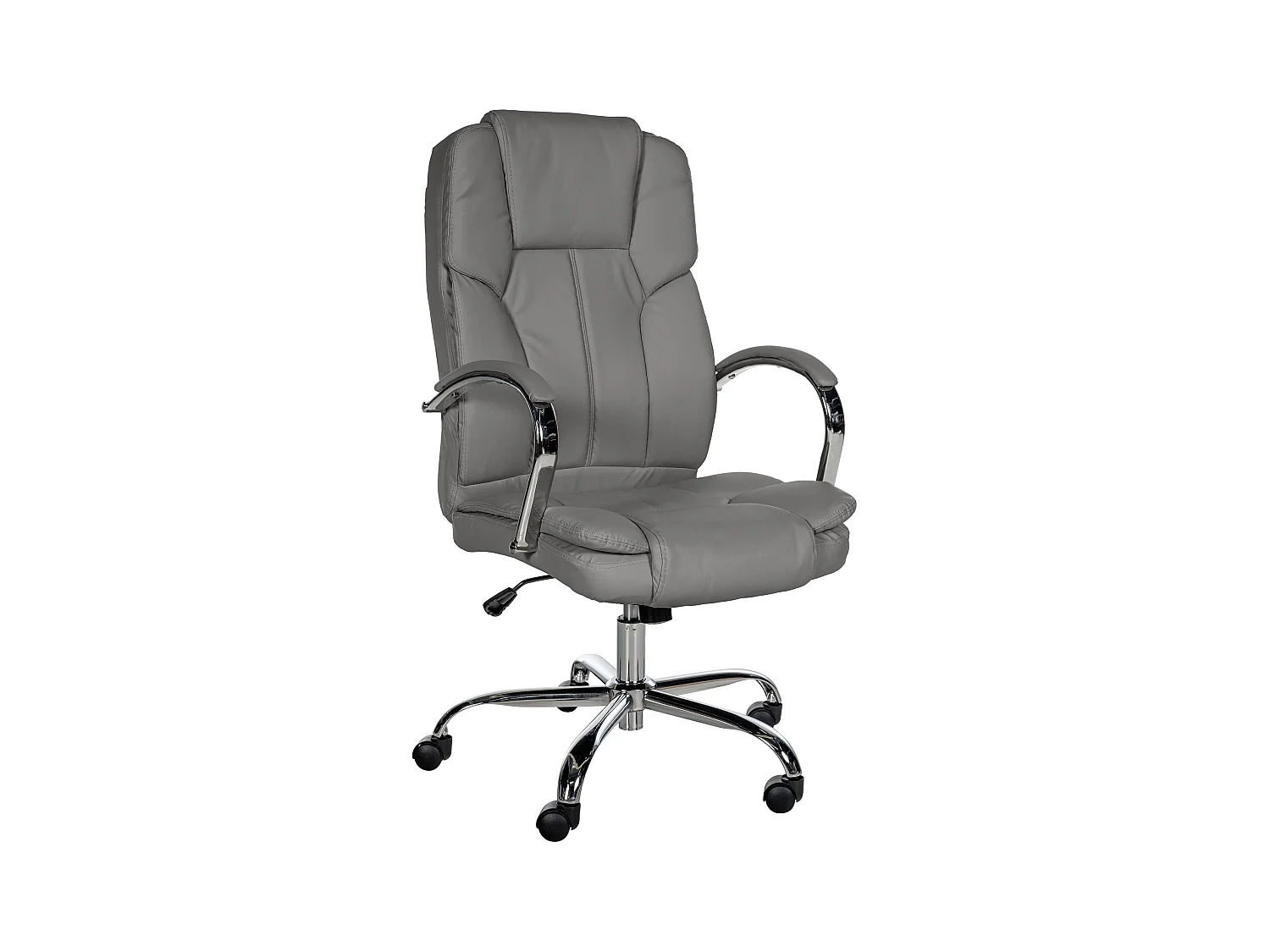 Chaise de bureau - Similicuir & Marron foncé - Gris - XXL Xanthos