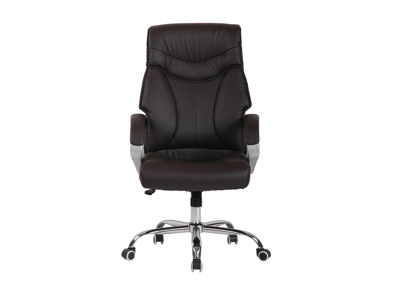 Chaise de bureau - Similicuir & Métal - Marron - Torro