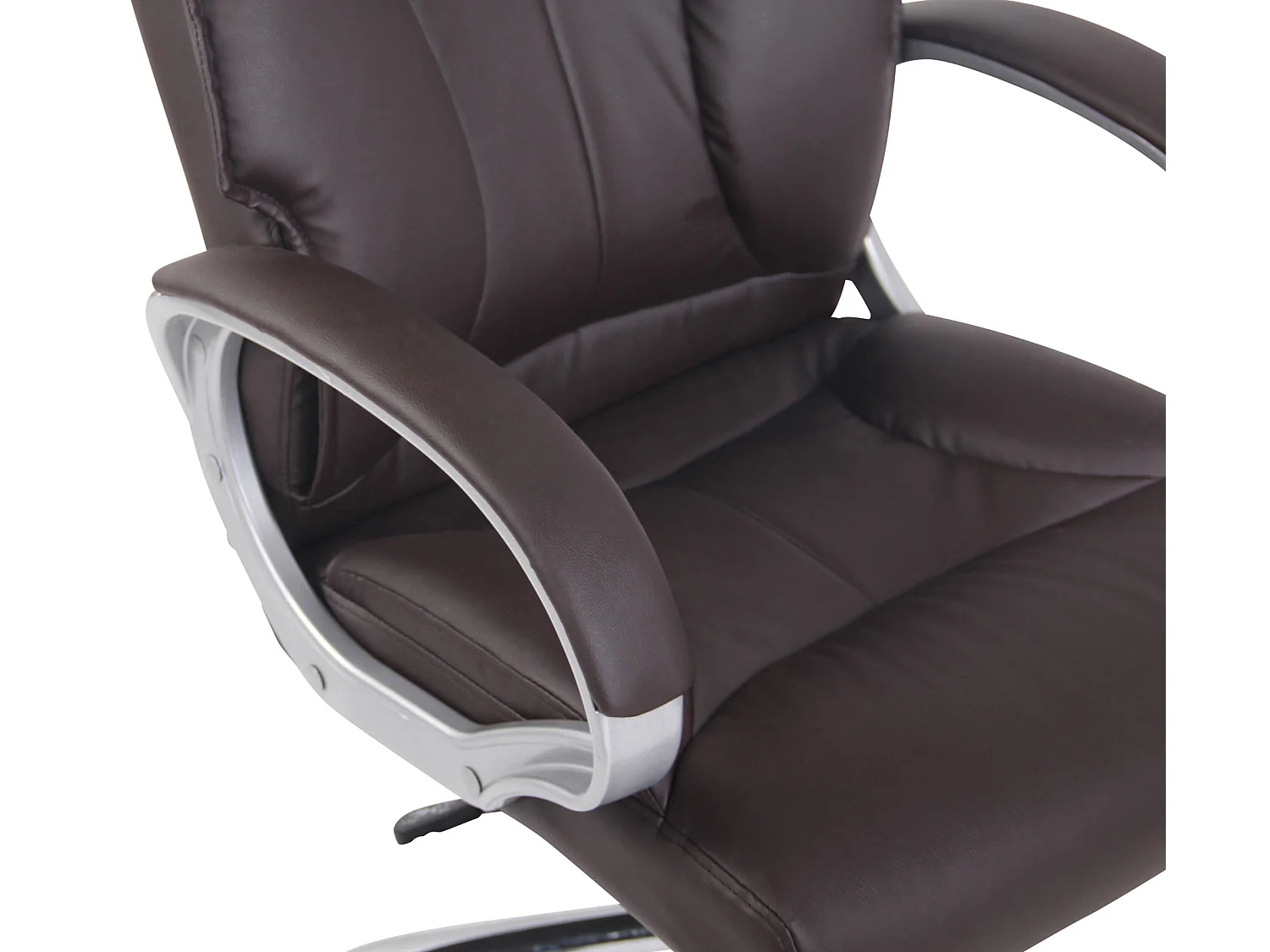 Chaise de bureau - Similicuir & Métal - Marron - Torro