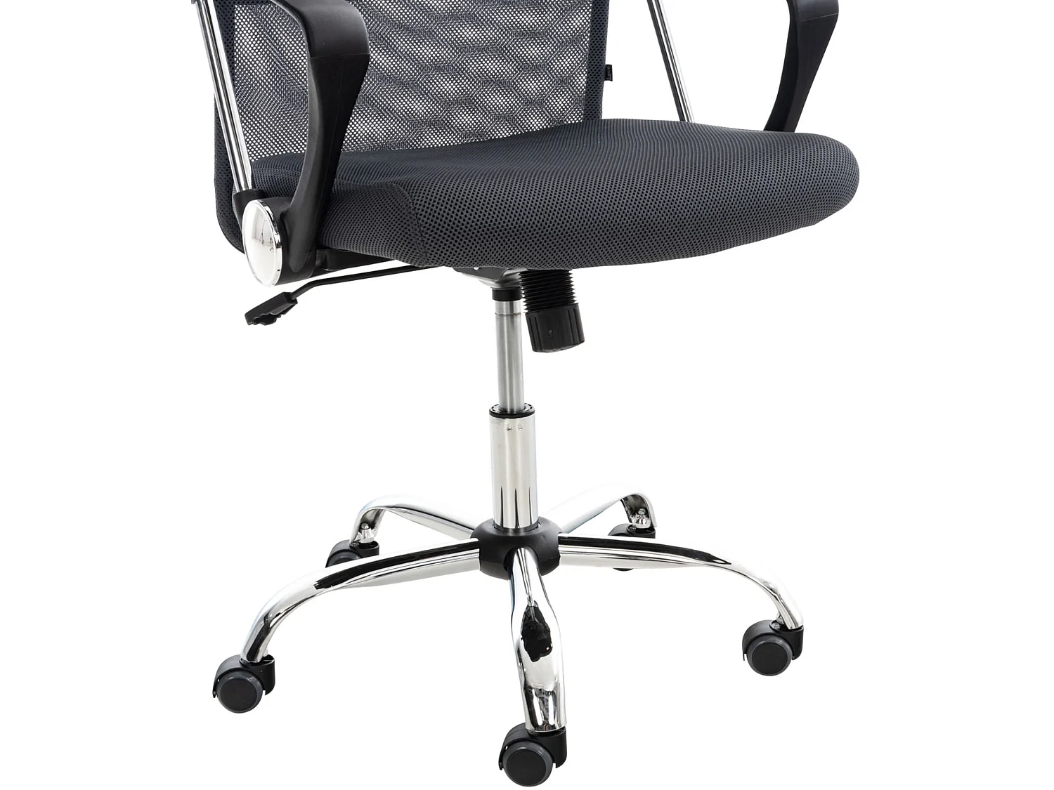 Bureaustoel - Kunstleer & Metaal in chroomoptiek - grijs - Washington