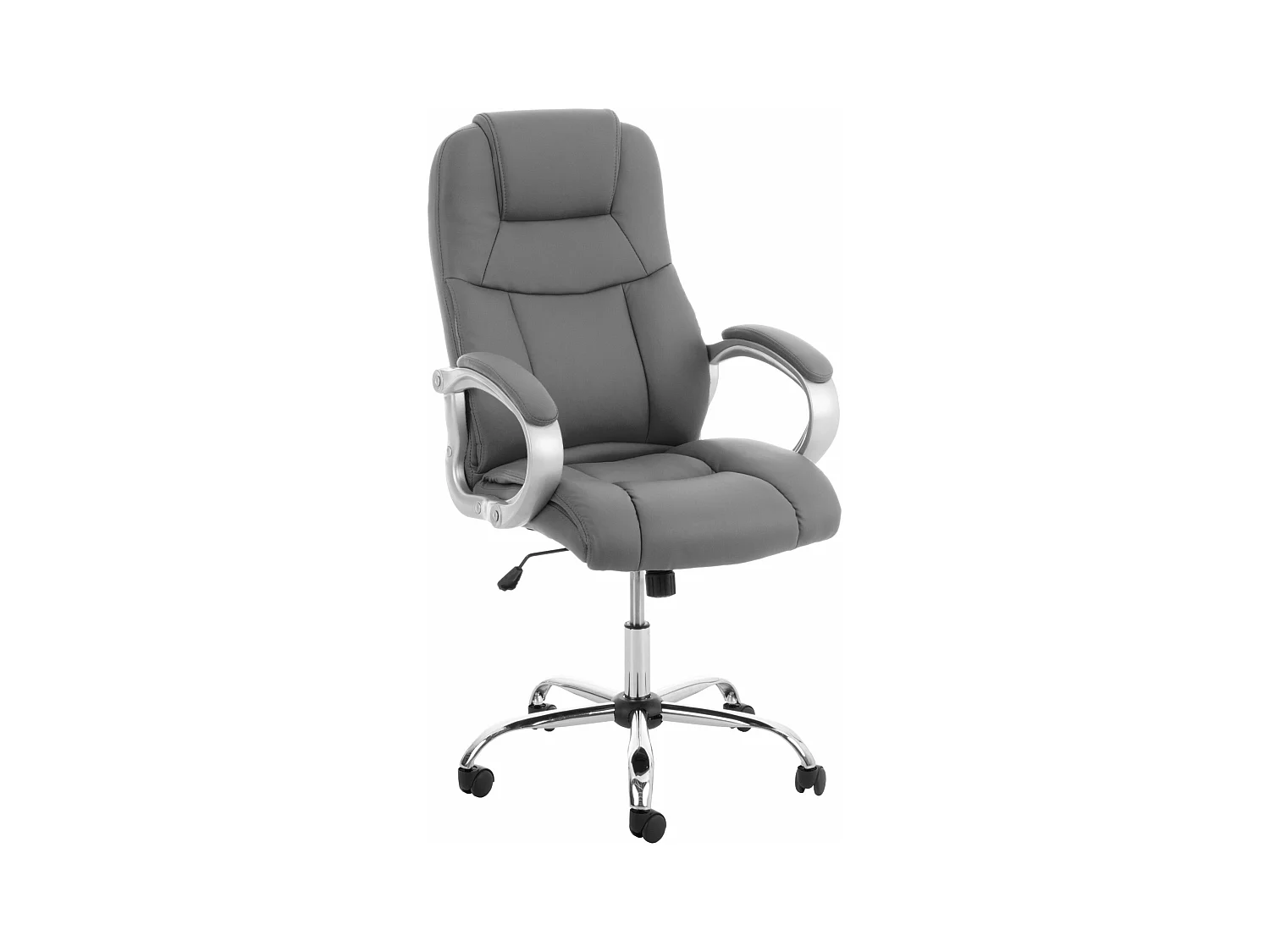 Chaise de bureau - Similicuir - Gris - Apoll XL