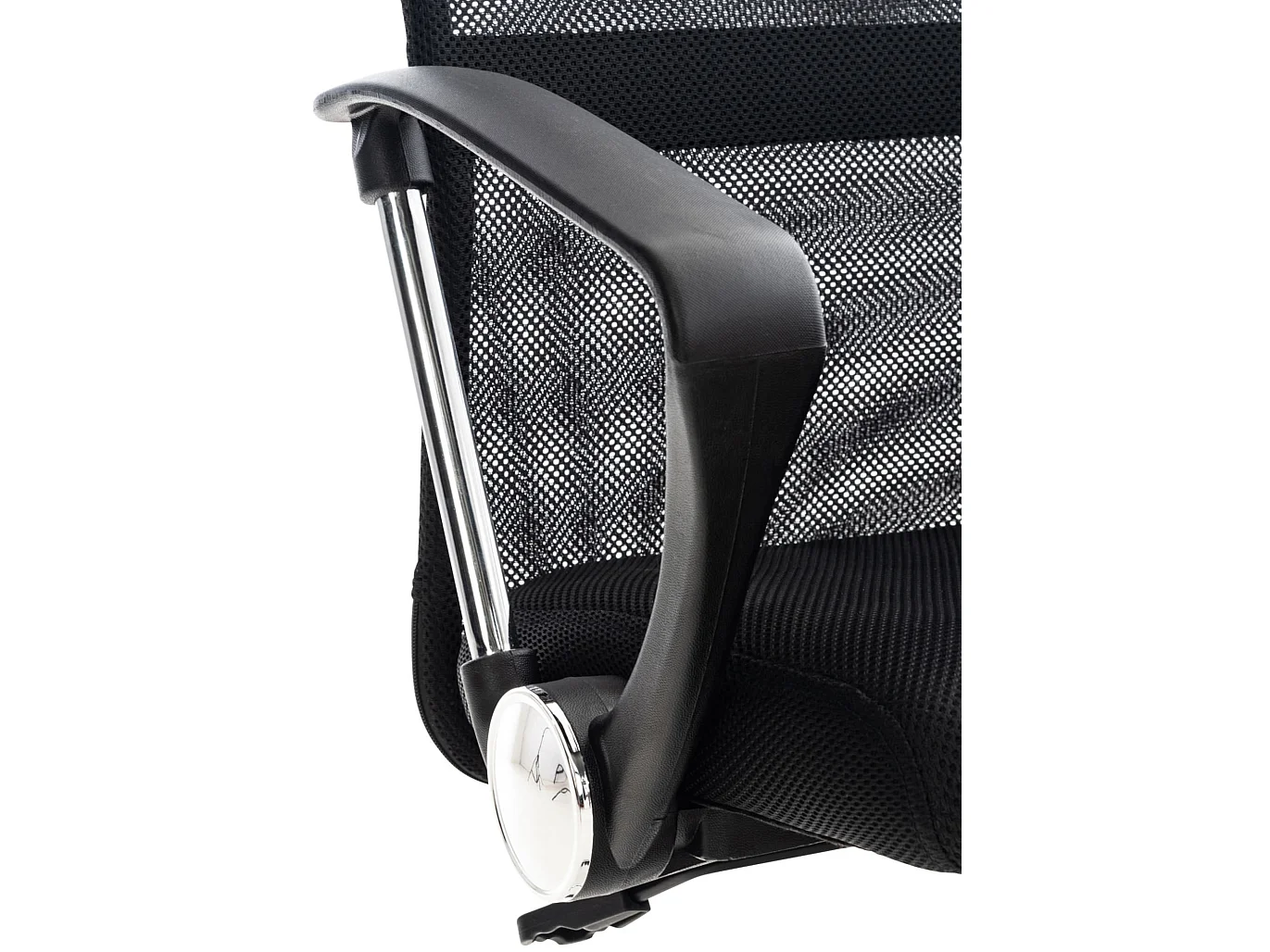 Bureaustoel - Kunstleer & Metaal in chroomoptiek - zwart - Washington