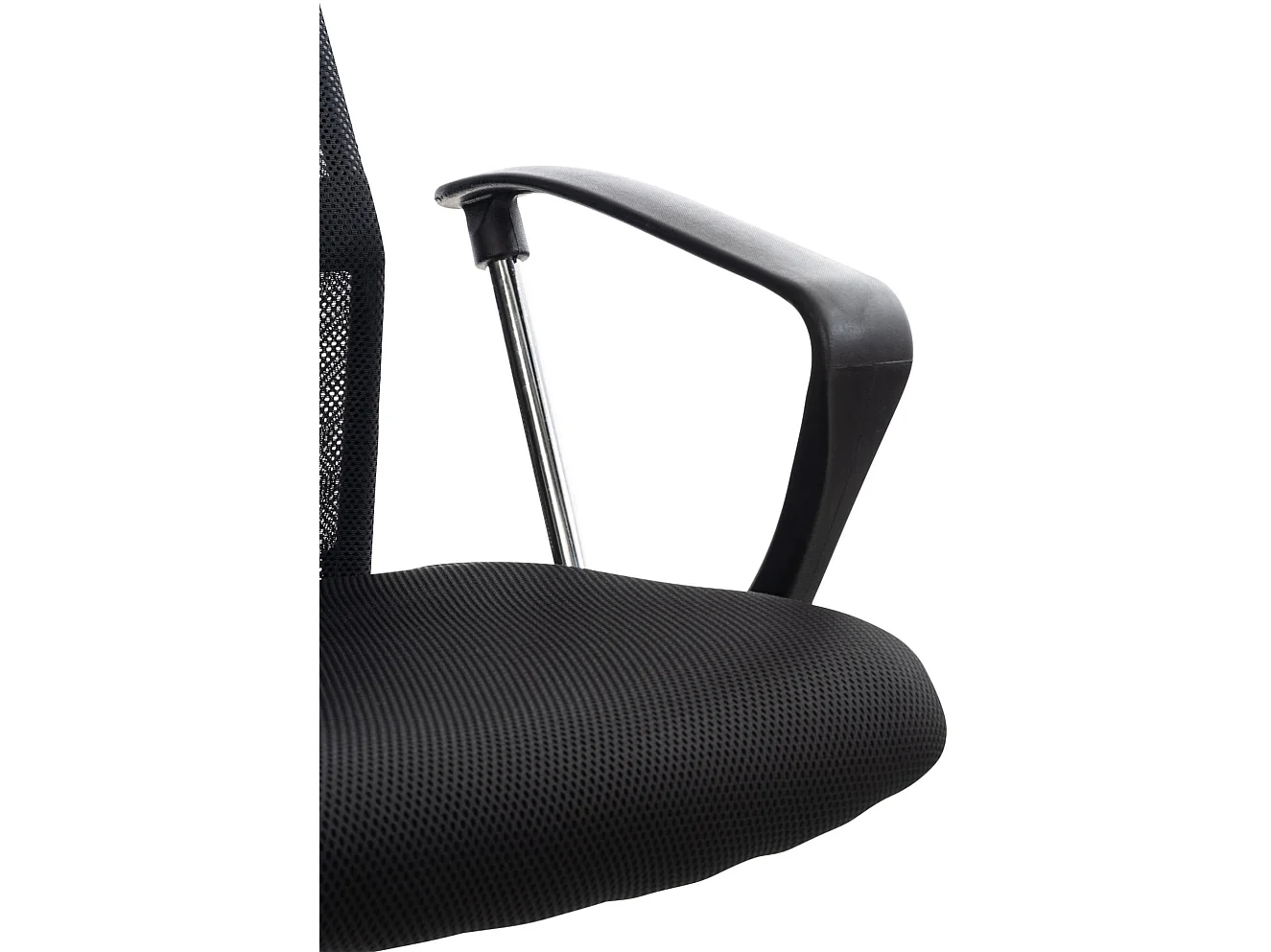 Bureaustoel - Kunstleer & Metaal in chroomoptiek - zwart - Washington