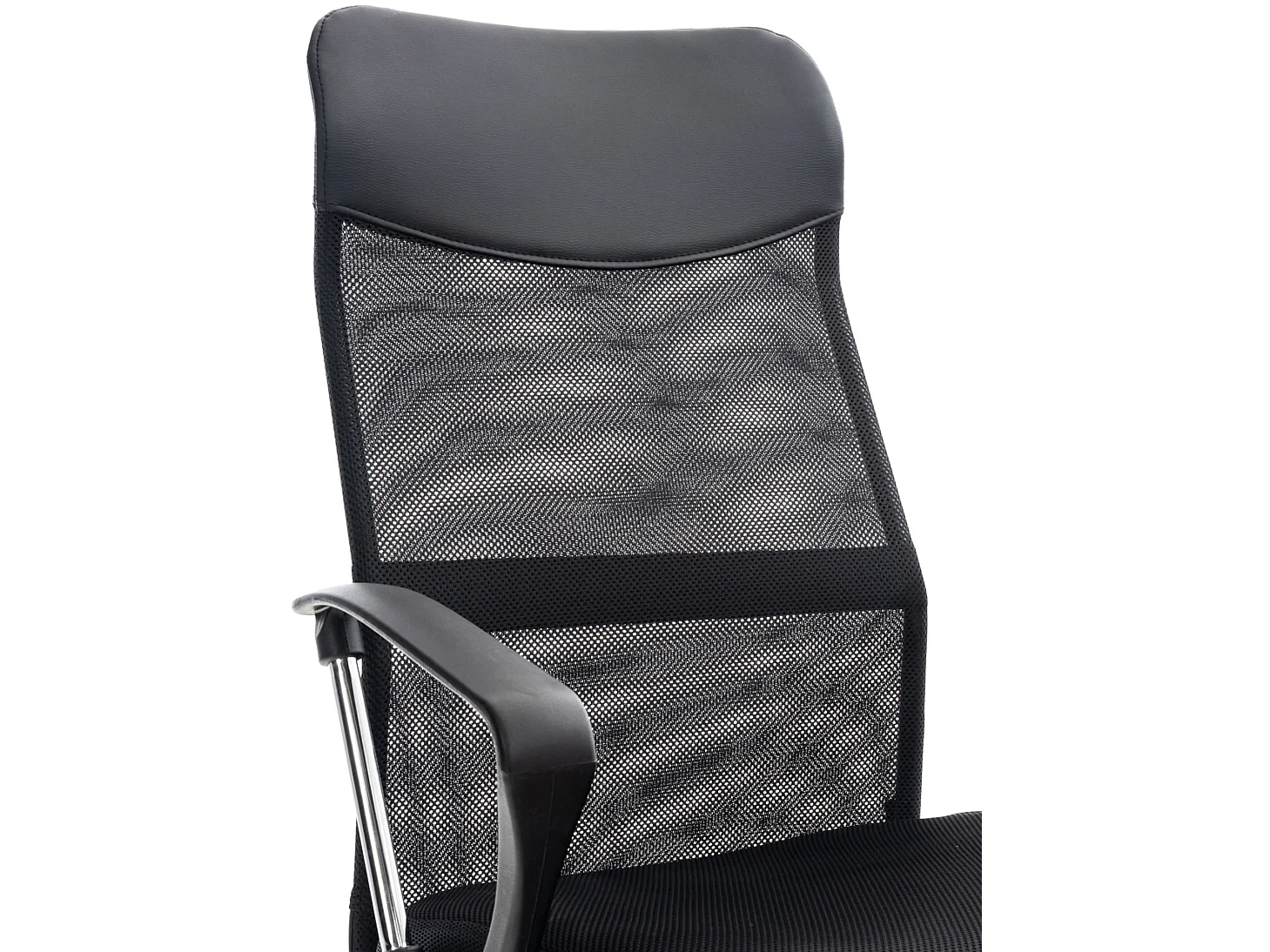 Bureaustoel - Kunstleer & Metaal in chroomoptiek - zwart - Washington