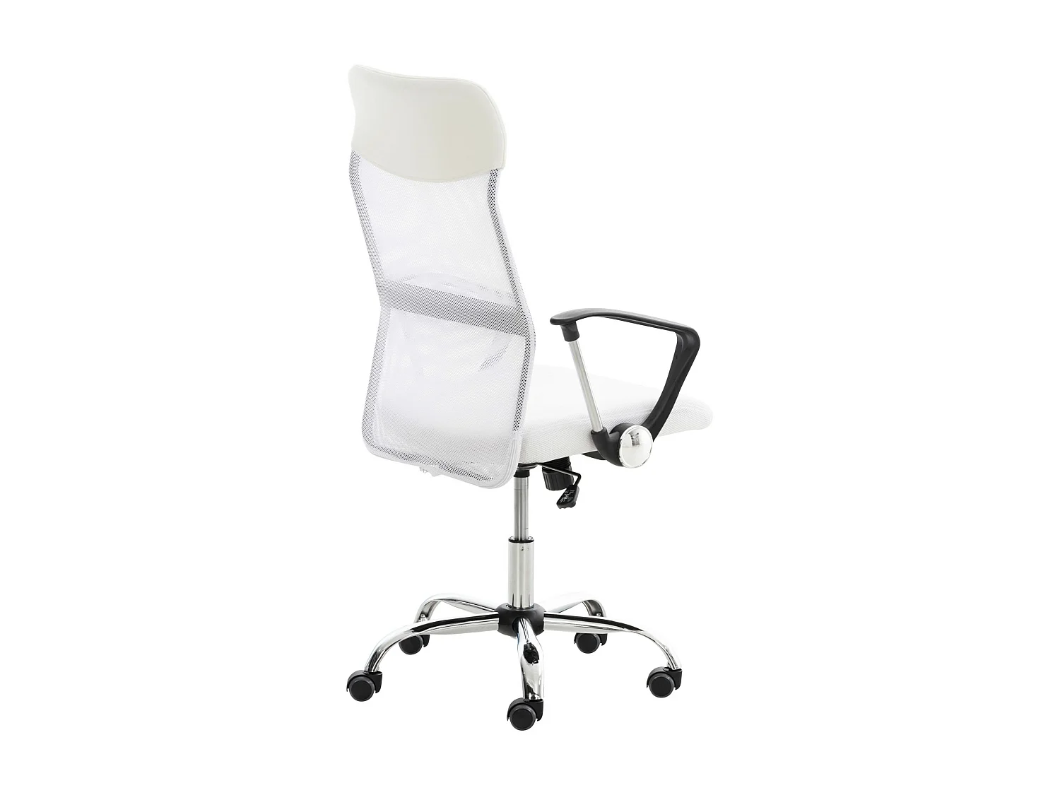 Bureaustoel - Kunstleer & Metaal in chroomoptiek - wit - Washington