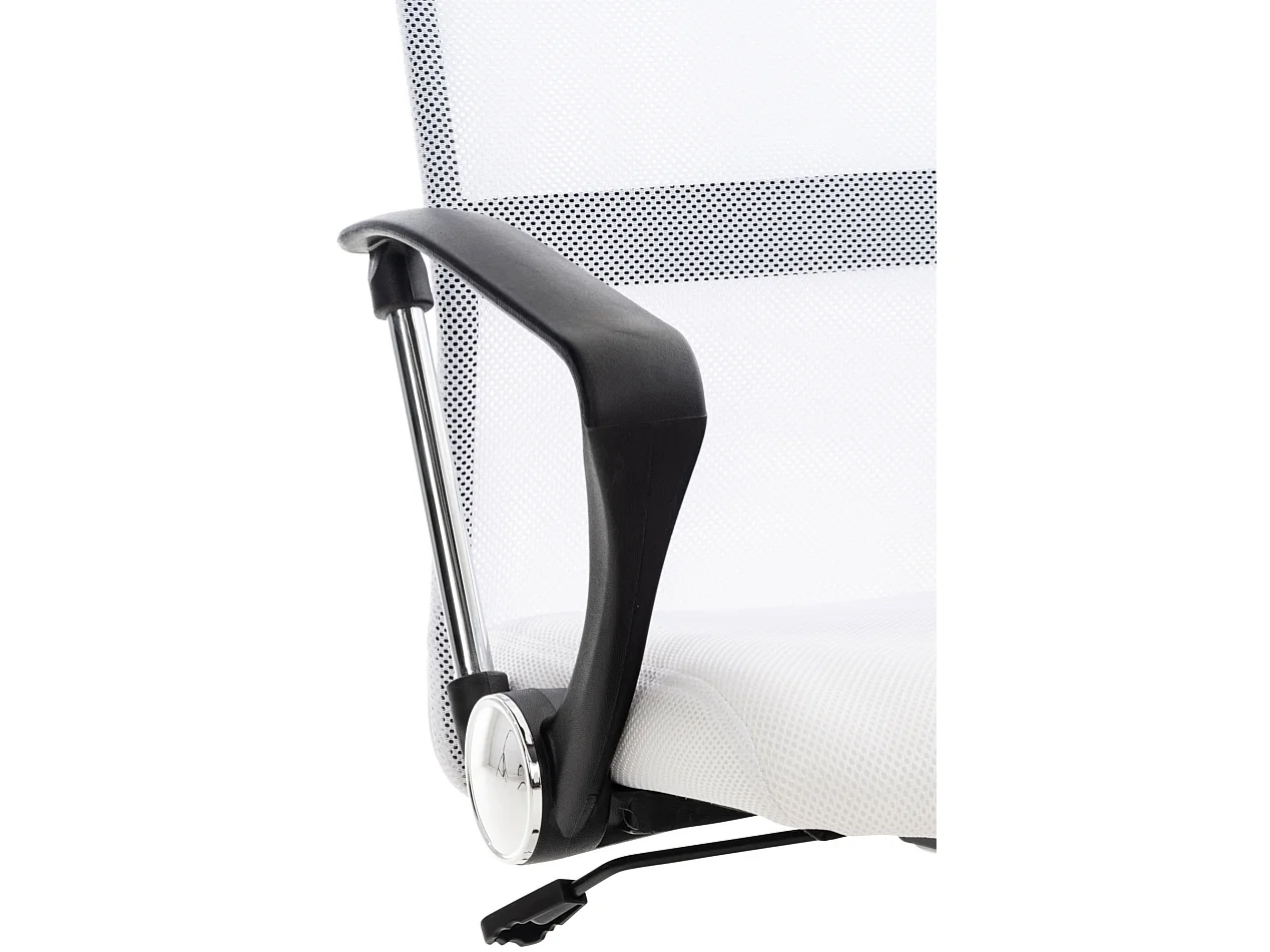 Bureaustoel - Kunstleer & Metaal in chroomoptiek - wit - Washington