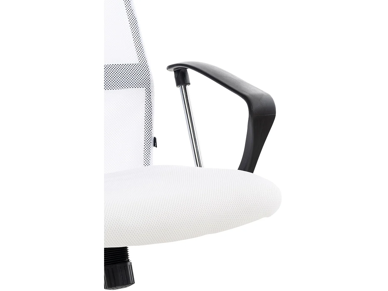 Bureaustoel - Kunstleer & Metaal in chroomoptiek - wit - Washington