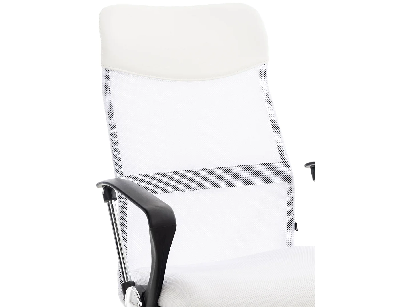 Bureaustoel - Kunstleer & Metaal in chroomoptiek - wit - Washington