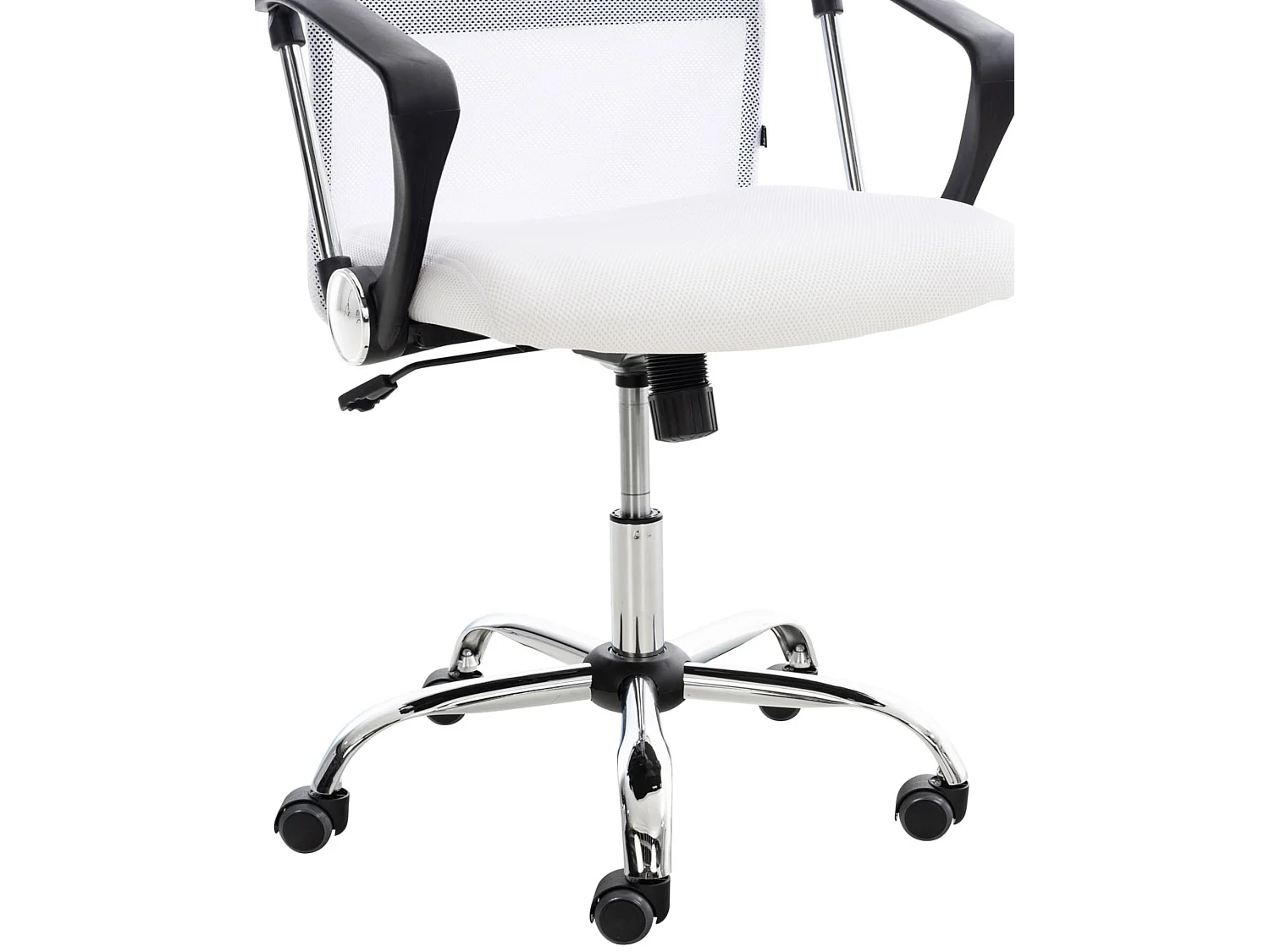 Bureaustoel - Kunstleer & Metaal in chroomoptiek - wit - Washington