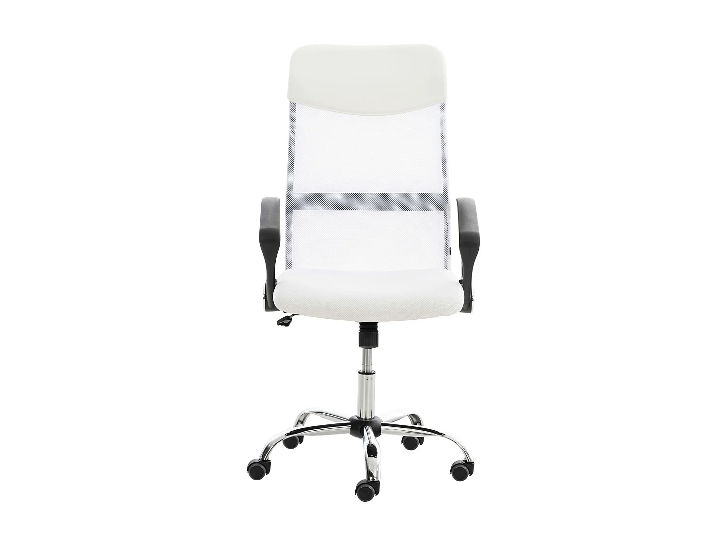 Bureaustoel - Kunstleer & Metaal in chroomoptiek - wit - Washington