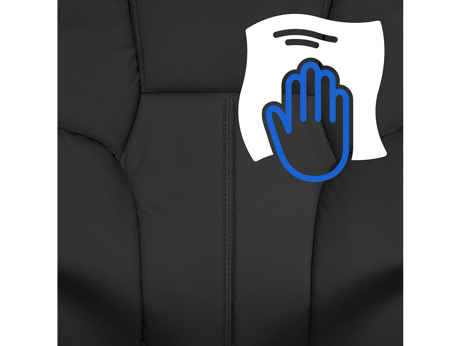 Chaise de bureau - Similicuir & Marron foncé - Noir - XXL Xanthos