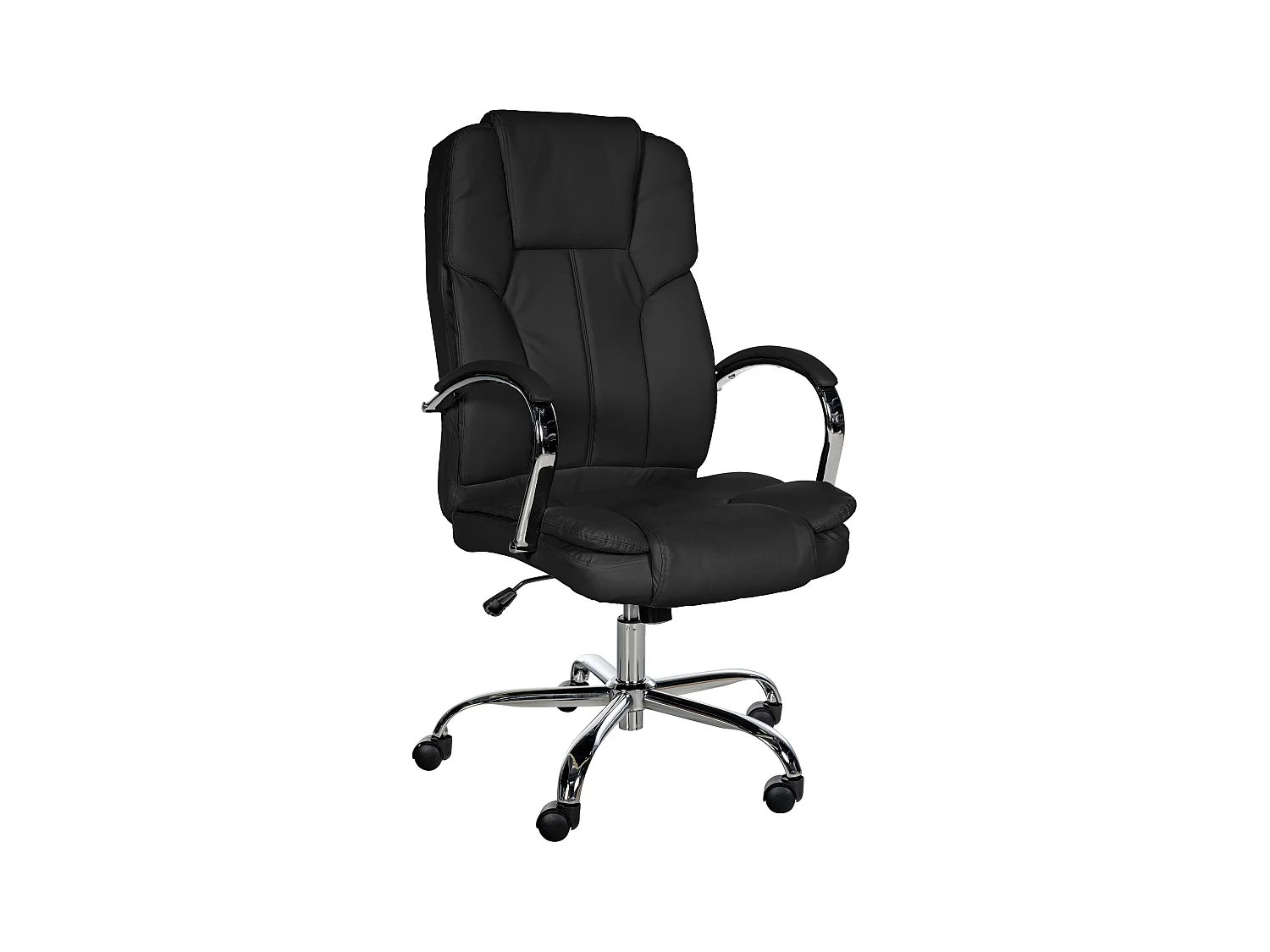 Chaise de bureau - Similicuir & Marron foncé - Noir - XXL Xanthos