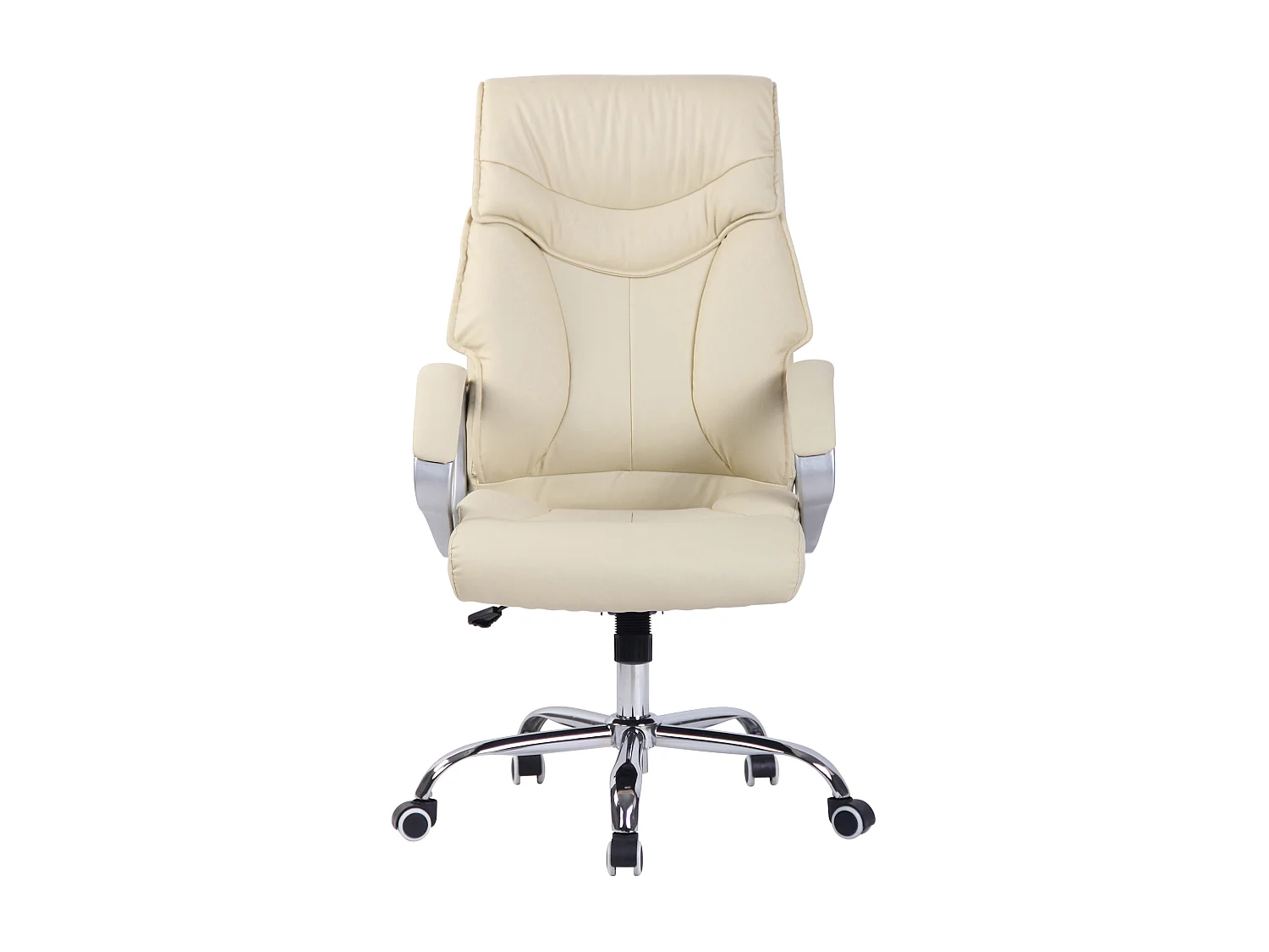 Chaise de bureau - Similicuir & Métal - Crème - Torro