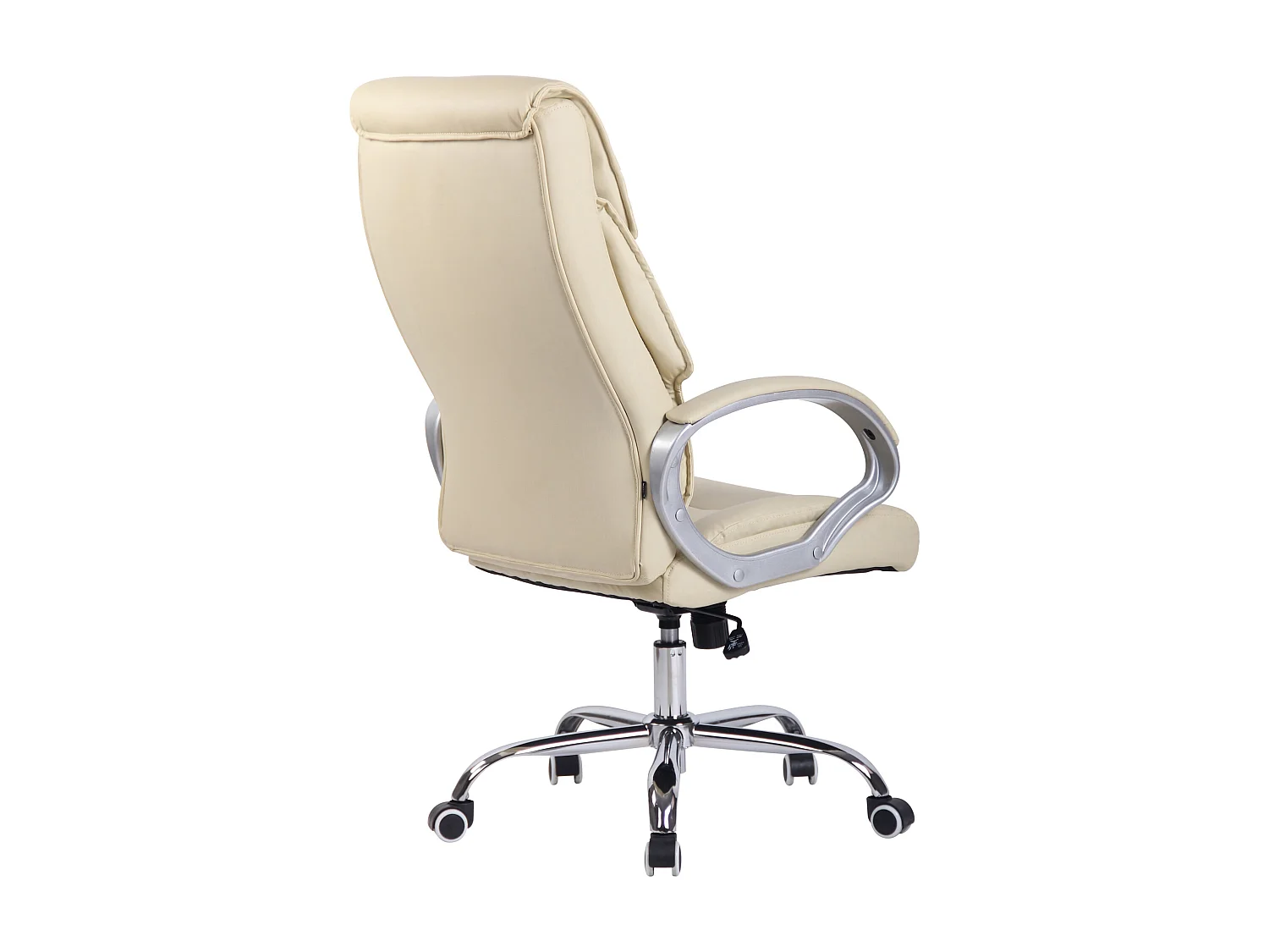 Chaise de bureau - Similicuir & Métal - Crème - Torro