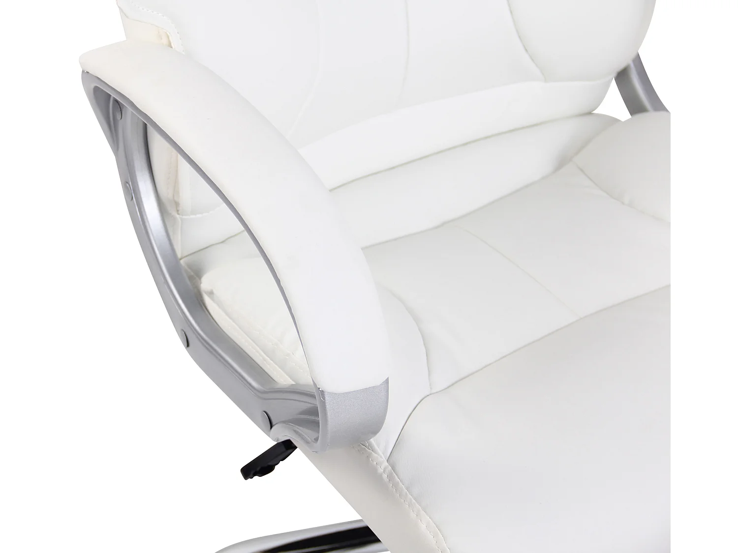 Chaise de bureau - Similicuir & Métal - Blanc - Torro