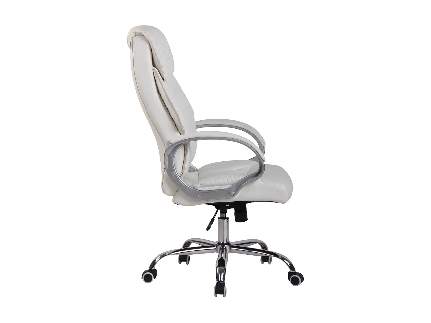 Chaise de bureau - Similicuir & Métal - Blanc - Torro