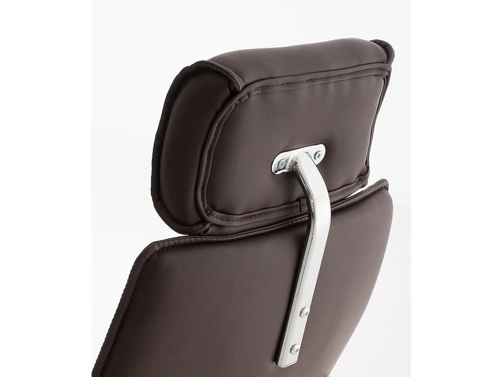 Bürosessel - Kunstleder & Metall in Chromoptik - braun - Rako