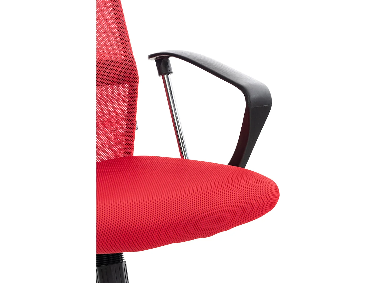 Chaise de bureau - Similicuir & Métal chromé - Rouge - Washington