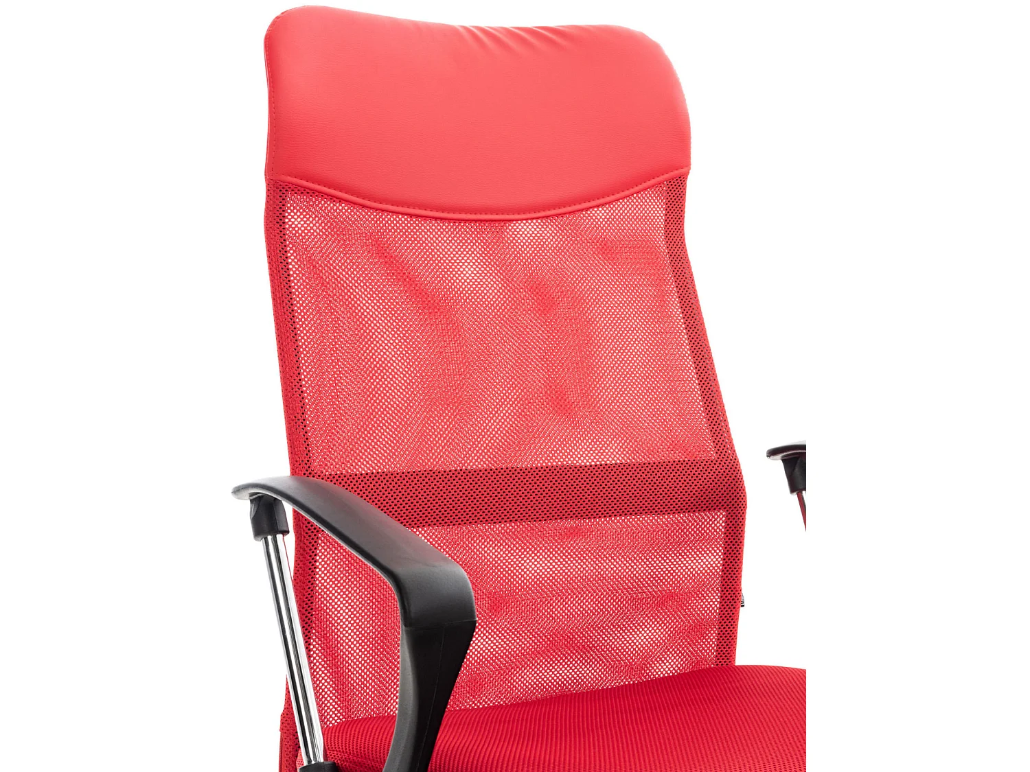 Chaise de bureau - Similicuir & Métal chromé - Rouge - Washington