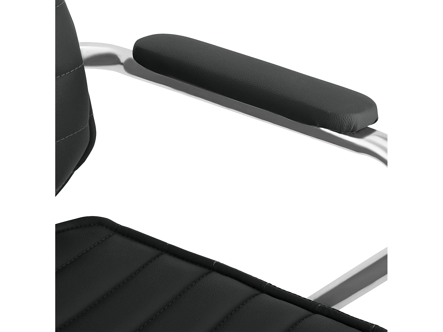Chaise de bureau - Similicuir - Noir - Rako