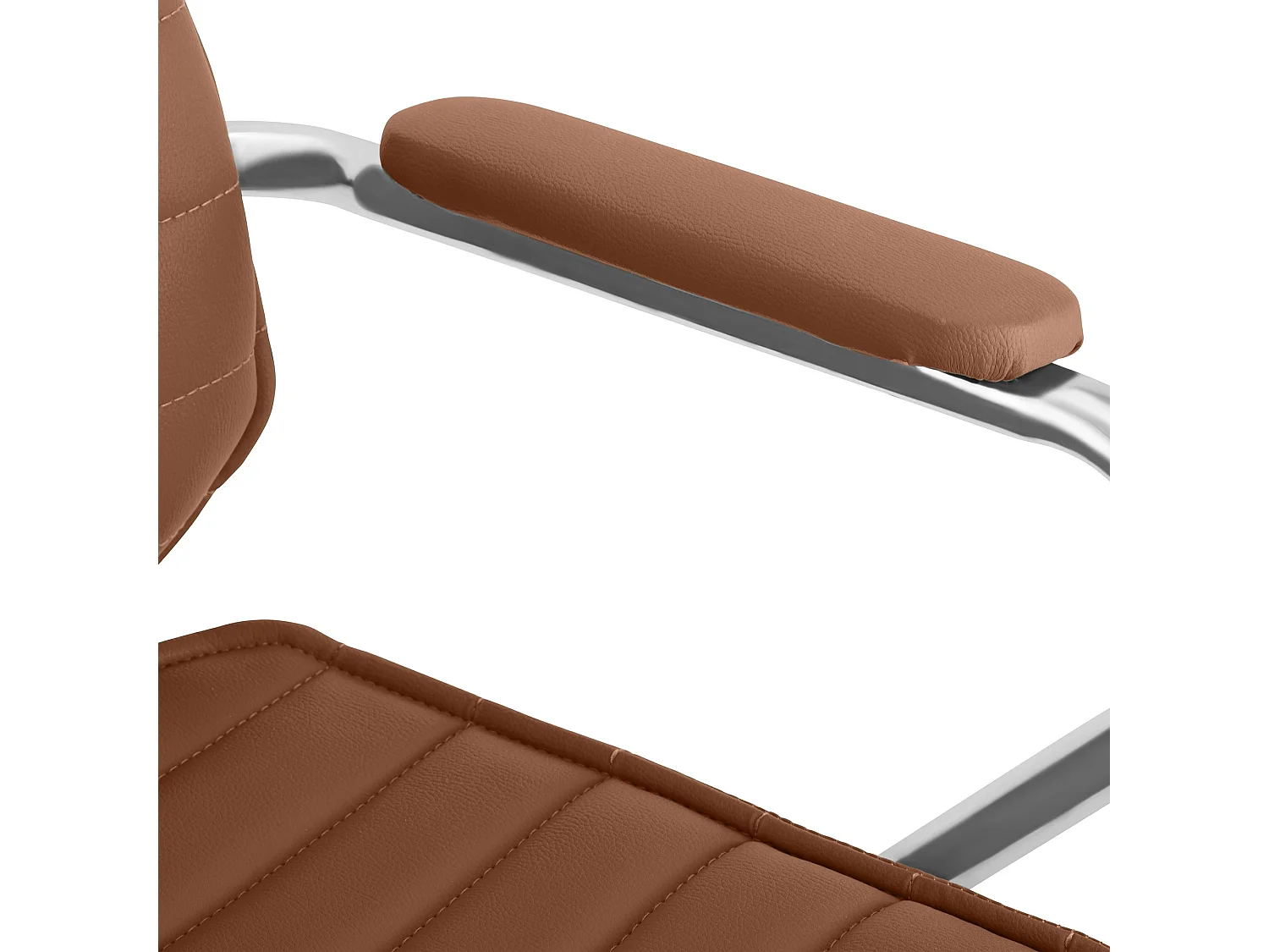 Chaise de bureau - Similicuir - Marron clair - Rako